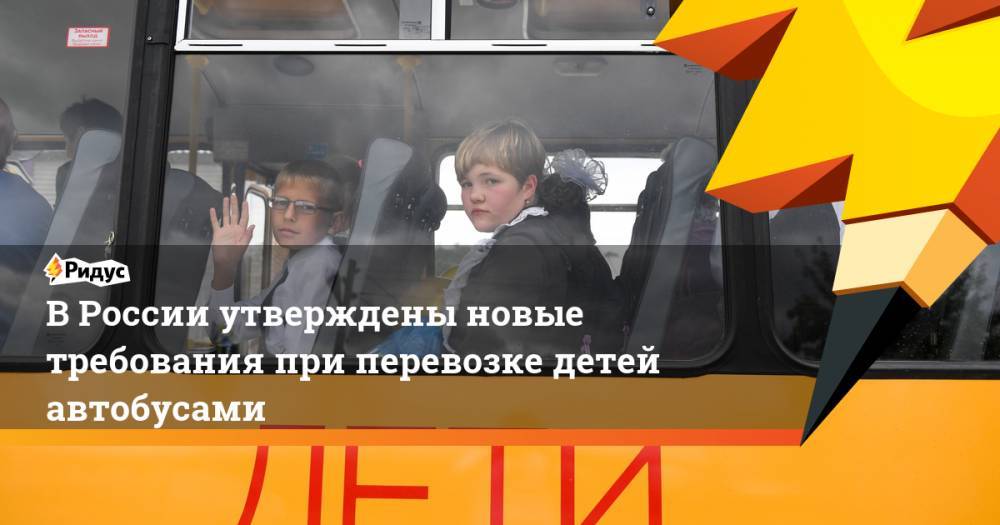 В России утверждены новые требования при перевозке детей автобусами