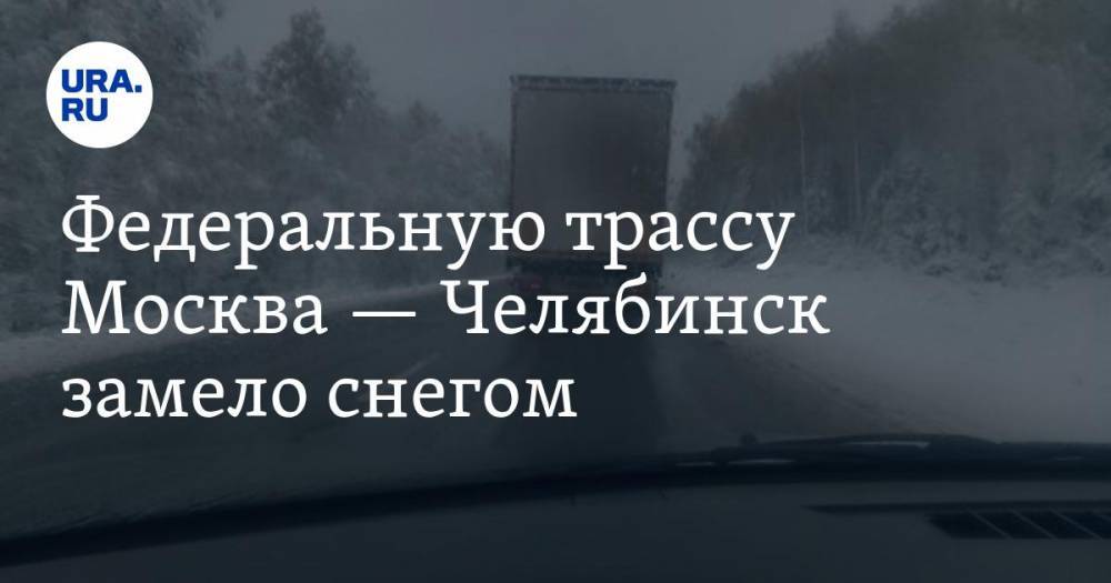 Федеральную трассу Москва — Челябинск замело снегом. Водителей просят не выезжать. ФОТО