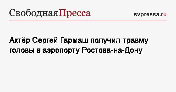 Актёр Сергей Гармаш получил травму головы в аэропорту Ростова-на-Дону