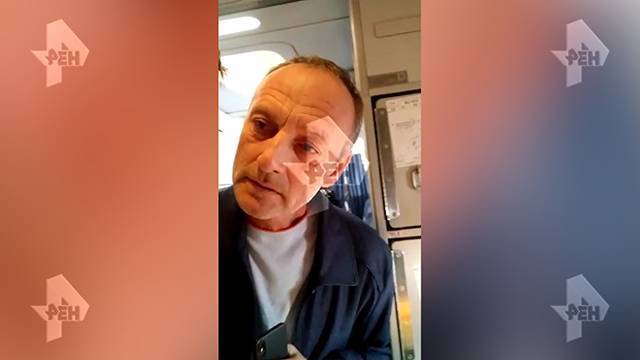 Видео момента дебоша на рейсе Самара – Москва