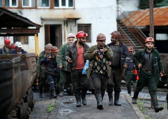 Грузинские шахтеры вышли на очередную акцию протеста