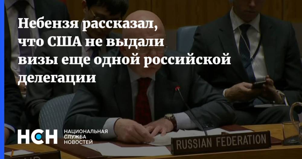 Небензя рассказал, что США не выдали визы еще одной российской делегации