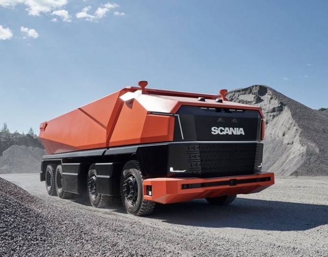 Scania представила концептуальный беспилотный автомобиль без кабины