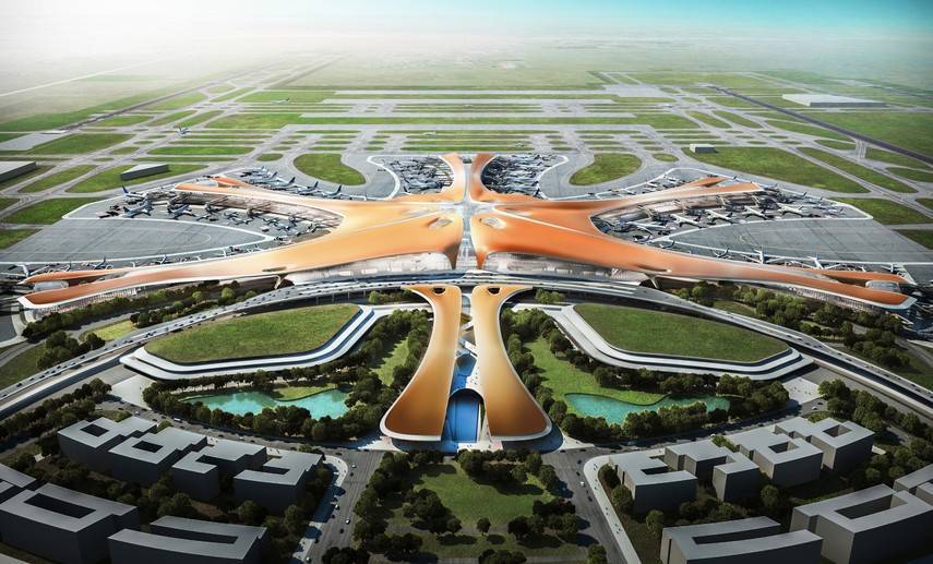 В Китае открыли самый большой в мире аэропорт (Видео)