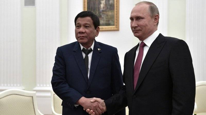 Президент Филиппин Дутерте посетит Россию с 1 по 5 октября