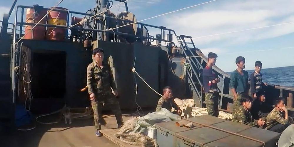 ФСБ опубликовала видео задержания браконьеров из КНДР