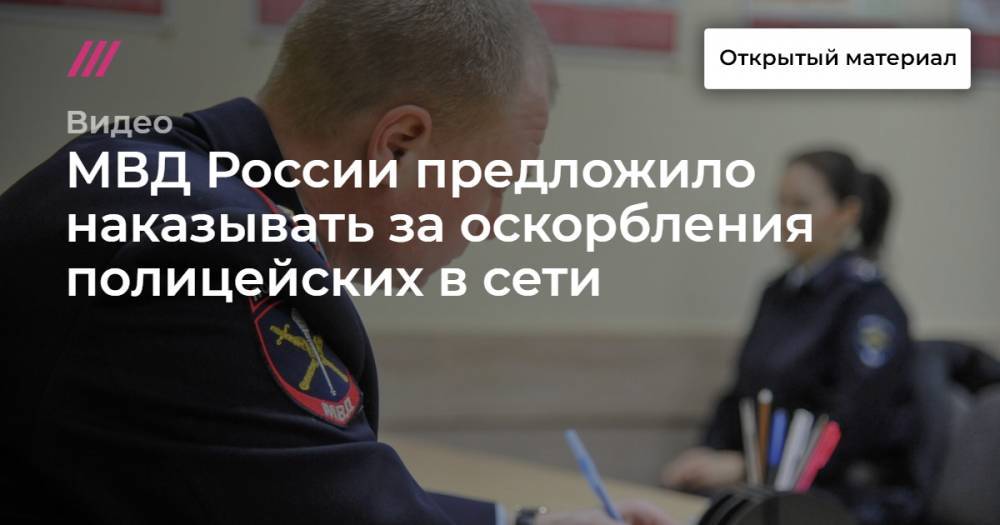 МВД России предложило наказывать за оскорбления полицейских в сети