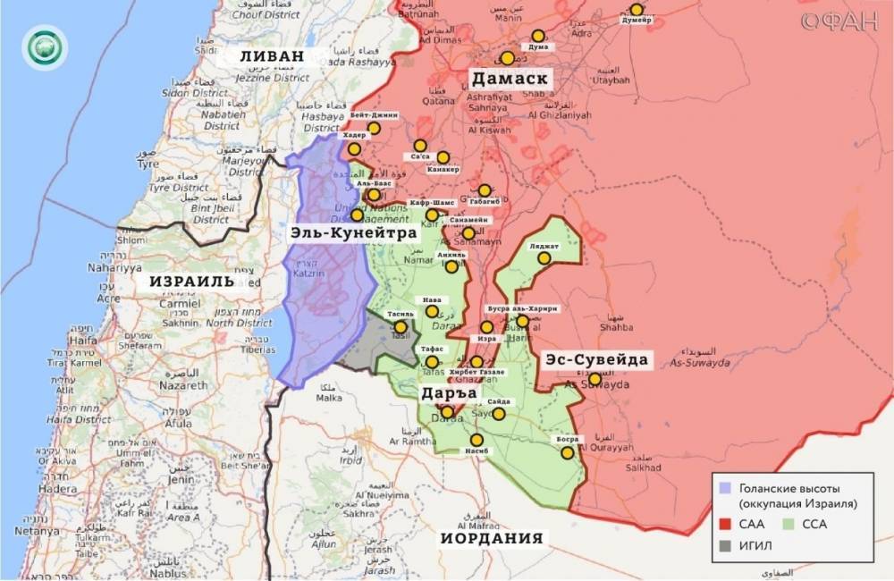 По сообщениям арабских СМИ Израиль возрождает «Южный фронт» ССА в Сирии для борьбы с Ираном