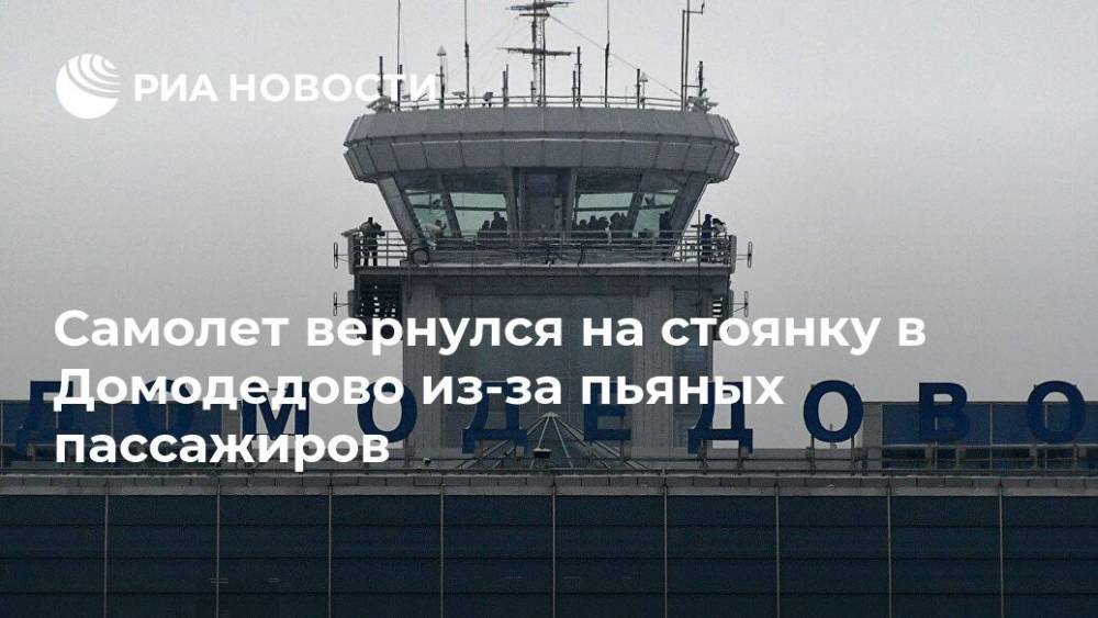 Самолет вернулся на стоянку в Домодедово из-за пьяных пассажиров