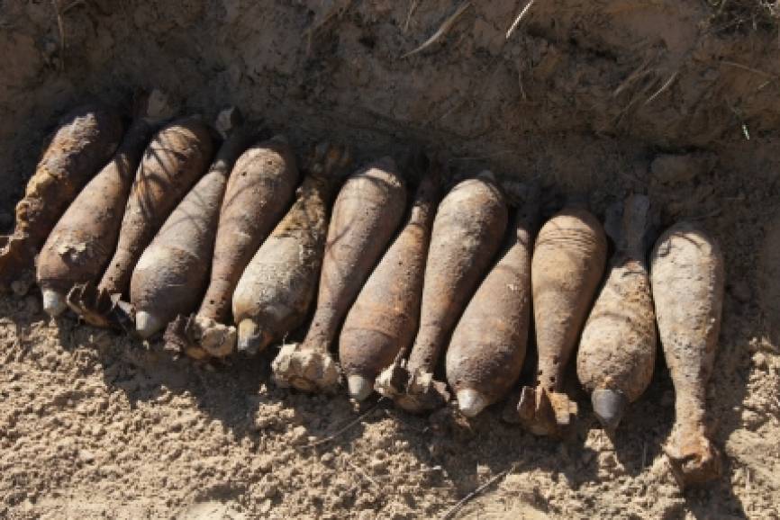 В Кировском районе нашли и обезвредили 12 минометных мин