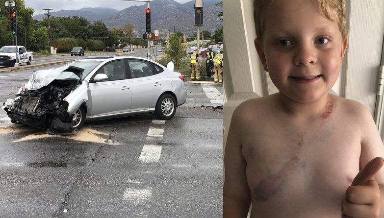 Душераздирающий пост матери, чей 9-летний сын выжил в ужасной аварии благодаря детскому креслу, стал вирусным
