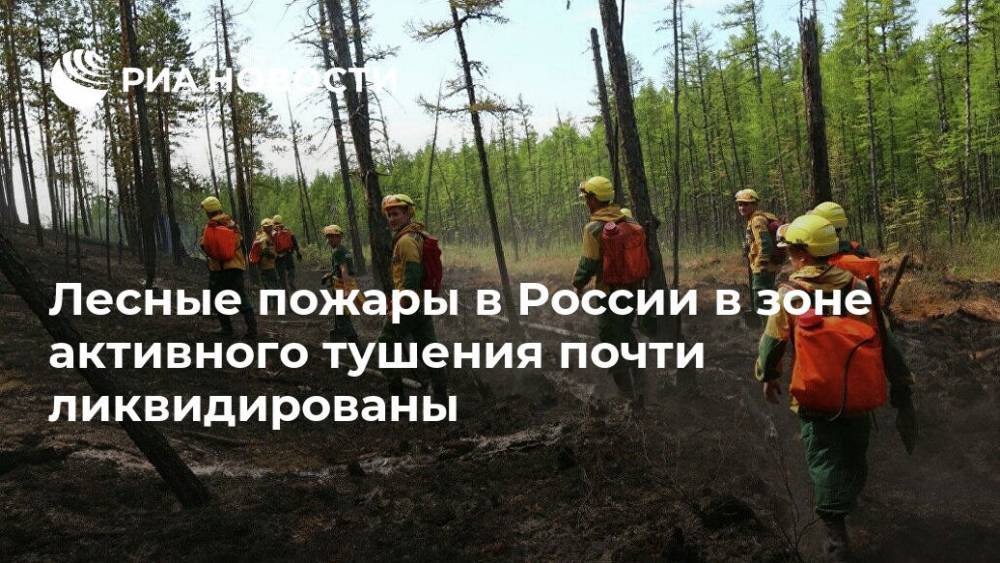 Лесные пожары в России в зоне активного тушения почти ликвидированы