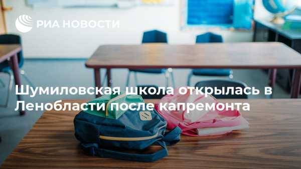 Шумиловская школа открылась в Ленобласти после капремонта