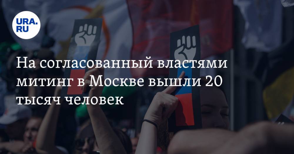 На согласованный властями митинг в Москве вышли 20 тысяч человек