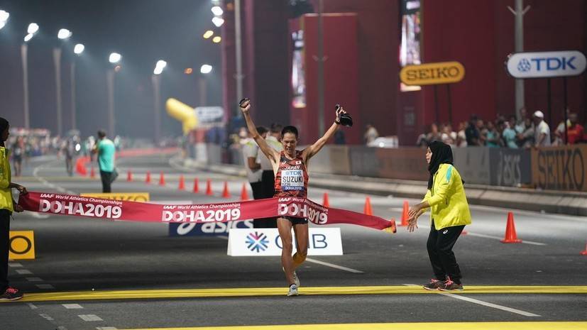 Судзуки и Лян Жуй стали чемпионами мира в ходьбе на 50 км