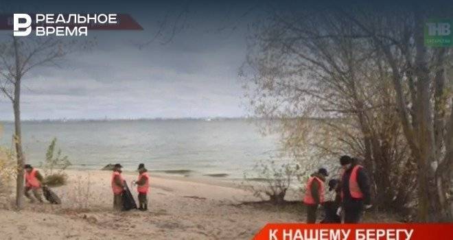 Курсанты Казанской кадетской школы-интернат вышли на субботник к берегу Волги — видео
