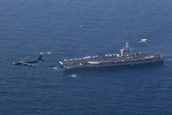Китайские корабли зажали авианосец ВМС США «Рональд Рейган»