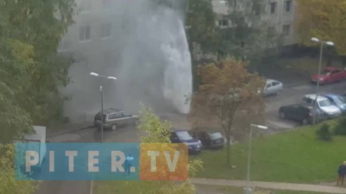 Двор на улице Жени Егоровой заливает кипятком - piter.tv - Петербург