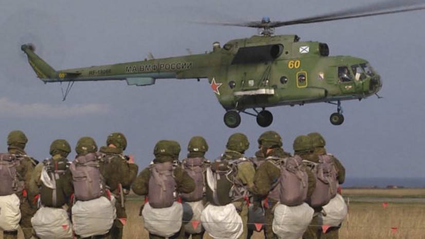 Морские пехотинцы ЧФ проводят сбор по воздушно-десантной подготовке