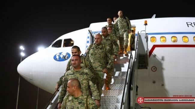 Грузинские военнослужащие вернулись из Центральной Африки