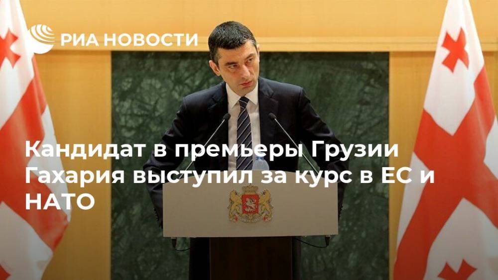 Кандидат в премьеры Грузии Гахария выступил за курс в ЕС и НАТО