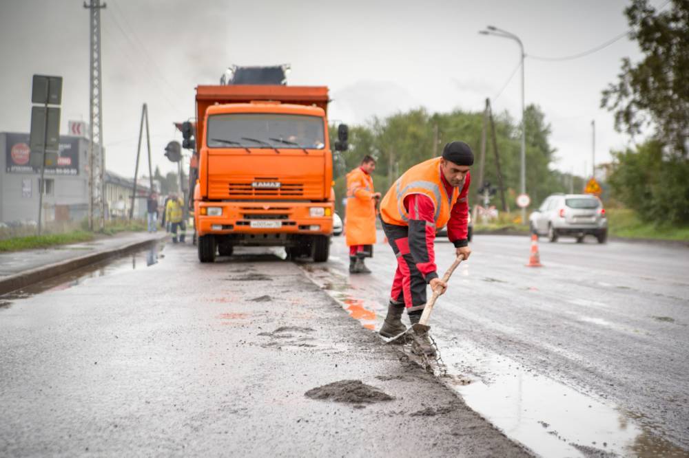 Ремонт дороги на Шуйском шоссе начался в Петрозаводске
