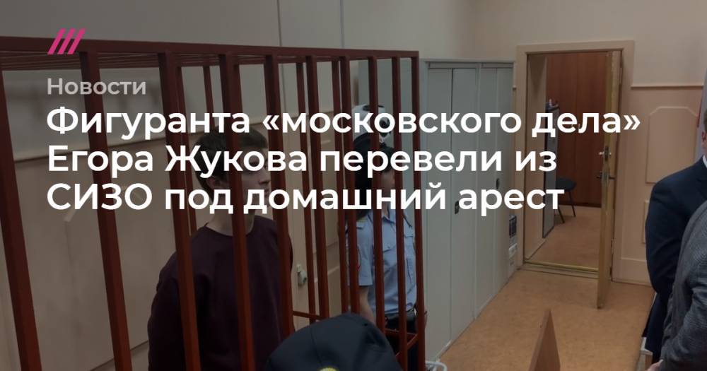 Фигуранта «московского дела» Егора Жукова перевели из СИЗО под домашний арест