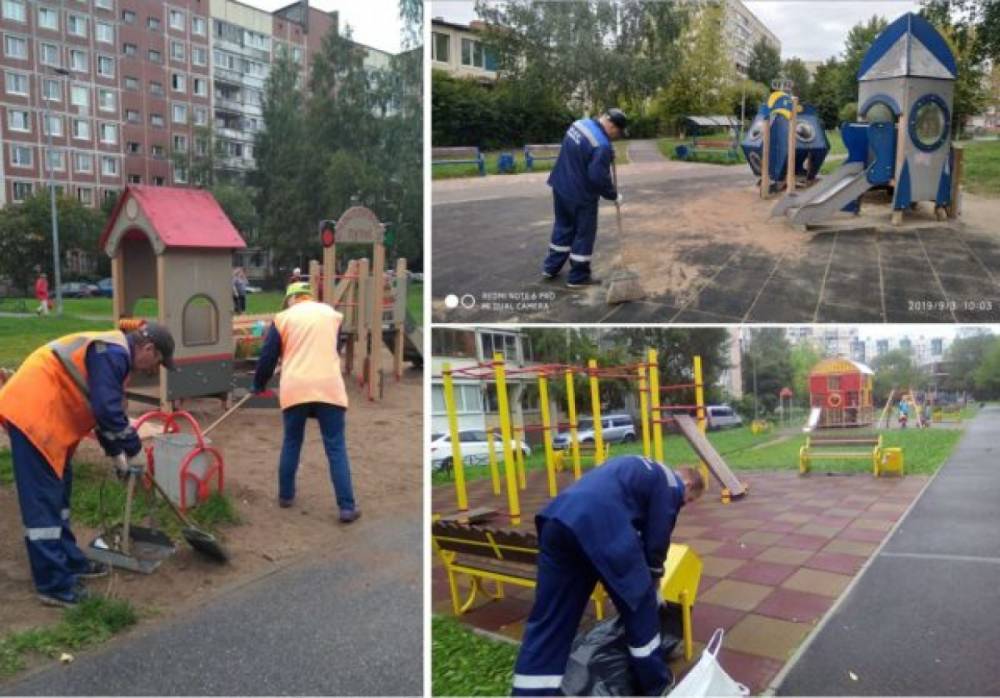 В округе Пороховые стали чаще убирать детские площадки