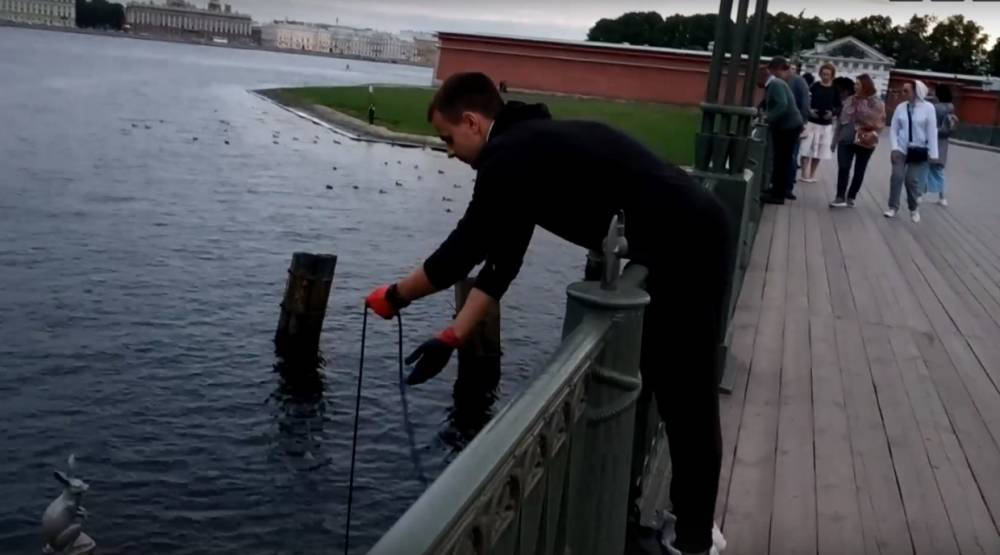 Петербуржец устроил «денежную» рыбалку у Петропавловской крепости