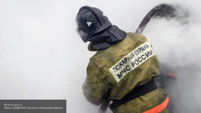 Вспыхнувший с гробом внутри катафалк во дворе нижегородского дома попал на видео