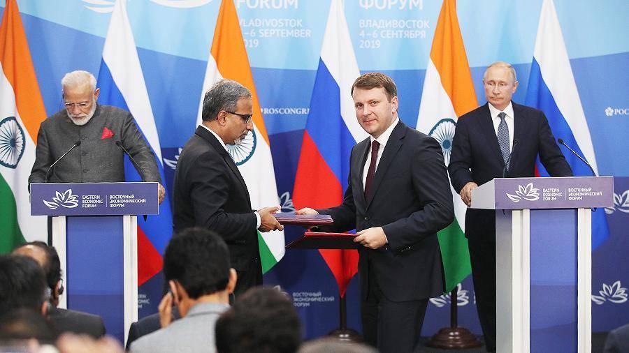 Россия и Индия запланировали увеличить товарооборот до $30 млрд
