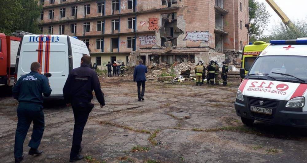 В бывшем детском лагере в Подмосковье произошло обрушение