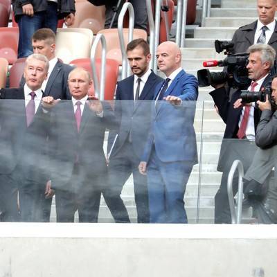 Путин и Собянин посетили олимпийский комплекс "Лужники"