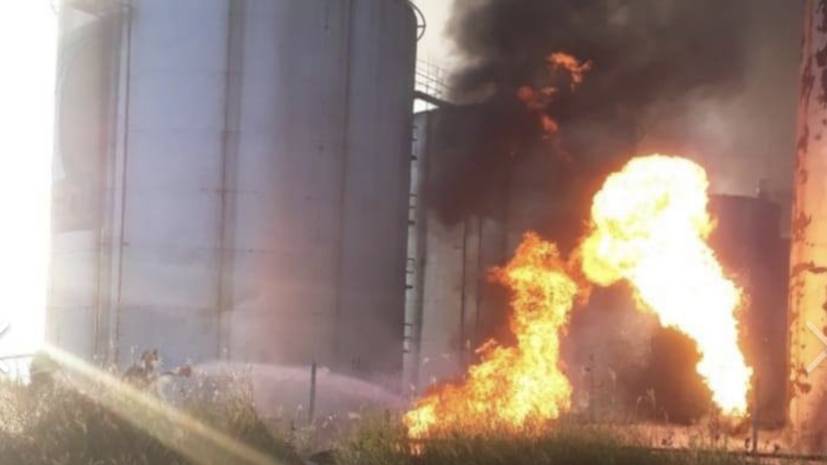 В Грузии произошёл пожар на нефтебазе