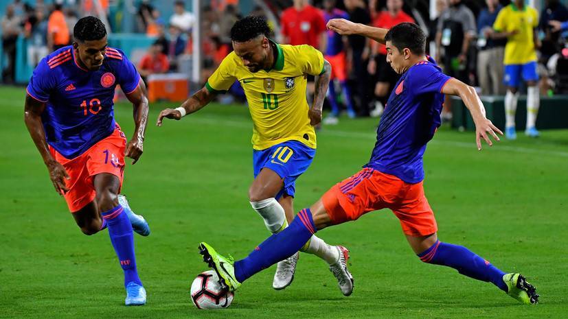 Сборная Бразилии по футболу сыграла вничью с Колумбией в контрольном матче
