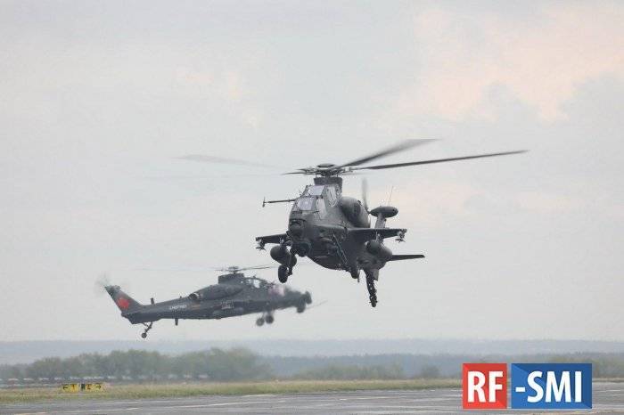 В рамках совместных учений в Челябинске  приземлились вертолеты китайской армии