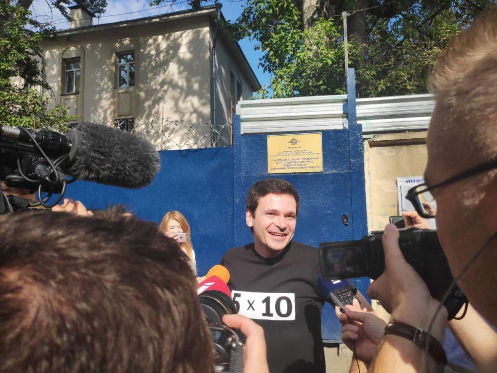 Илья Яшин вышел на свободу после серии августовских арестов
