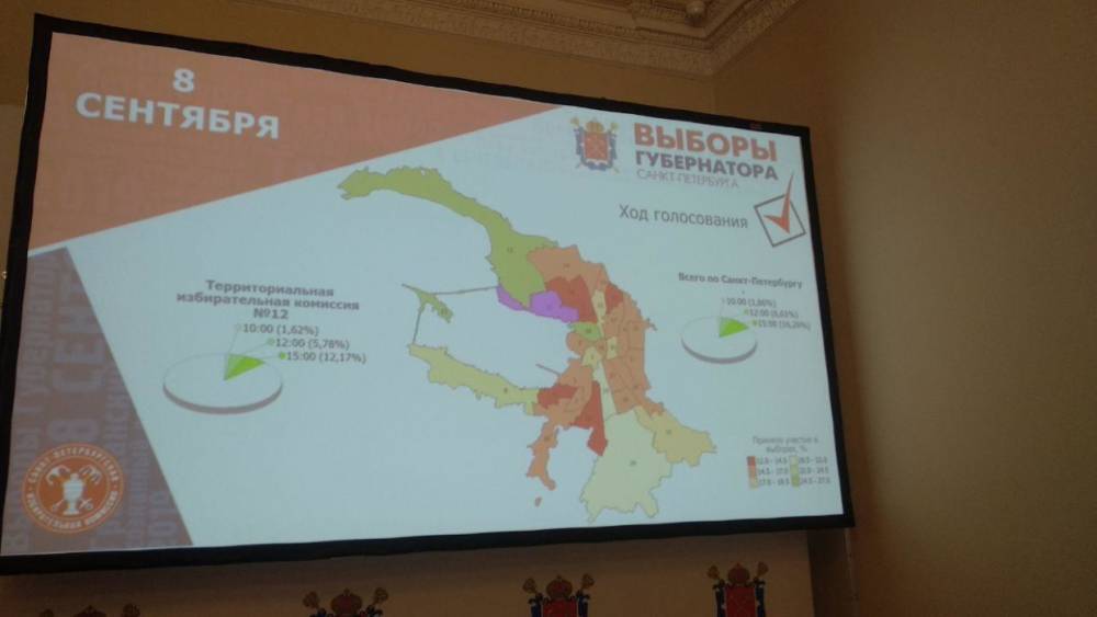 Явка петербуржцев на избирательные участки на 18:00 составила 23,69%