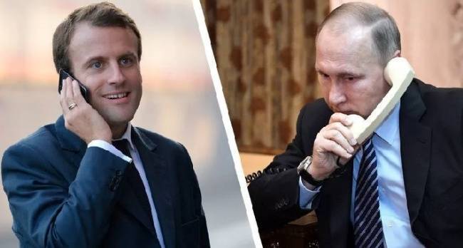 Путин и Макрон по телефону обсудили ситуацию на Украине