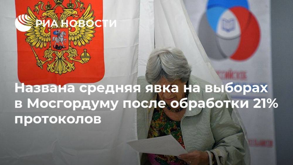 Названа средняя явка на выборах в Мосгордуму после обработки 21% протоколов
