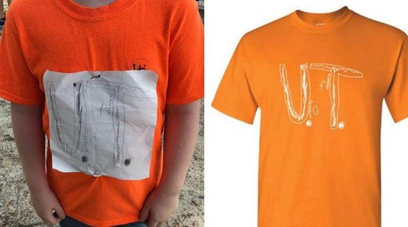 Парнишку высмеяли за самодельную футболку UT. Тогда Университет Теннесси сделал его рисунок своим официальным дизайном