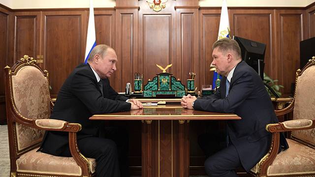 Путин и Миллер обсудили работу Газпрома с Украиной и Евросоюзом
