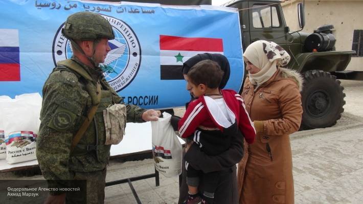 Россия оказывает гуманитарную поддержку пострадавшему от войны народу Сирии