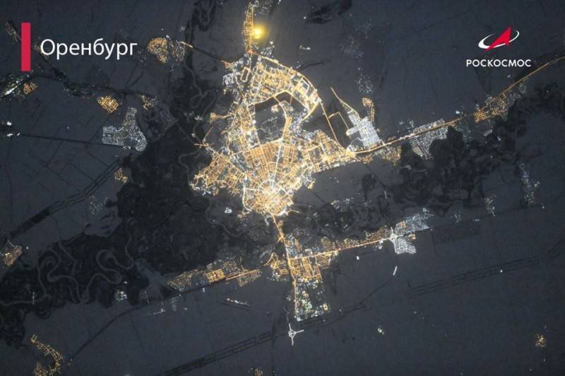 Космонавт Олег Кононенко сделал фотографию ночного Оренбурга с орбиты