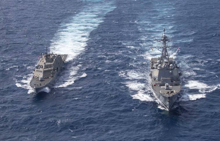 Разведывательный корабль ВМФ РФ «опасно сблизился» с американским эсминцем