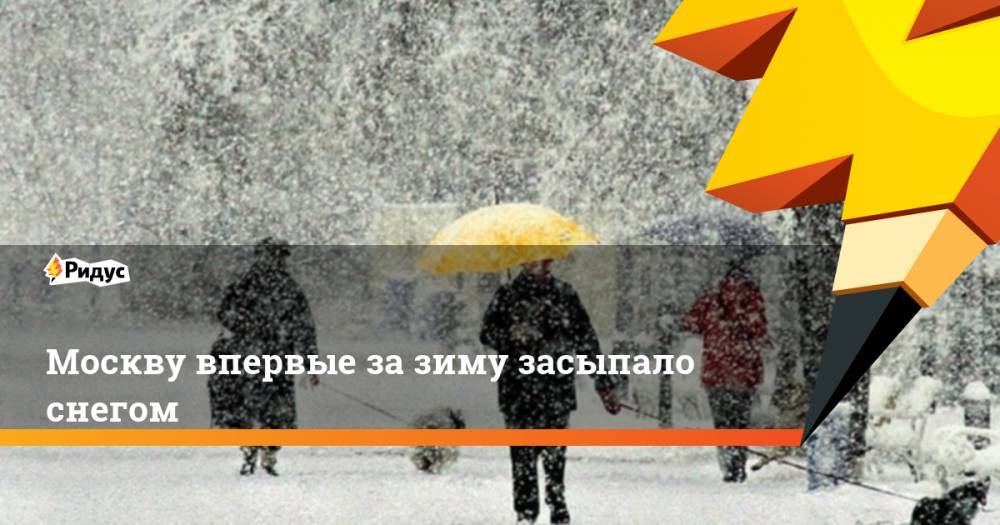 Москву впервые за зиму засыпало снегом