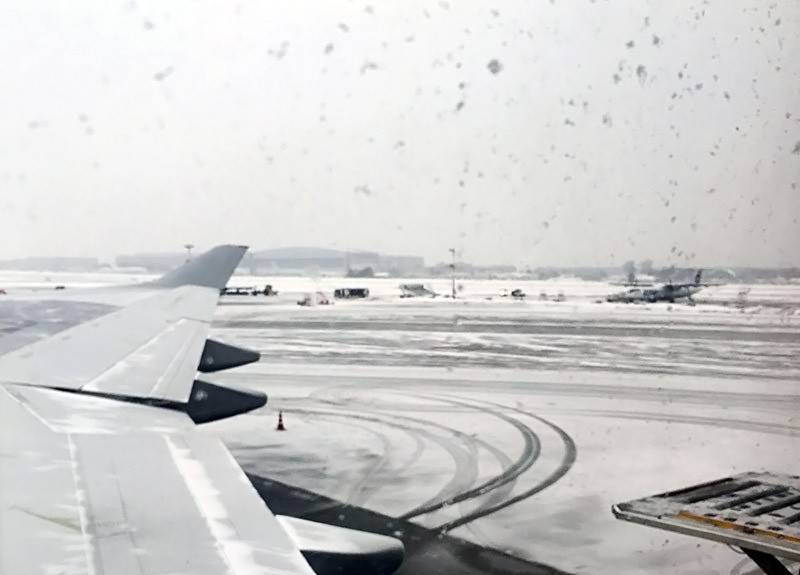 Московские аэропорты массово отменяют рейсы из-за сильного снегопада