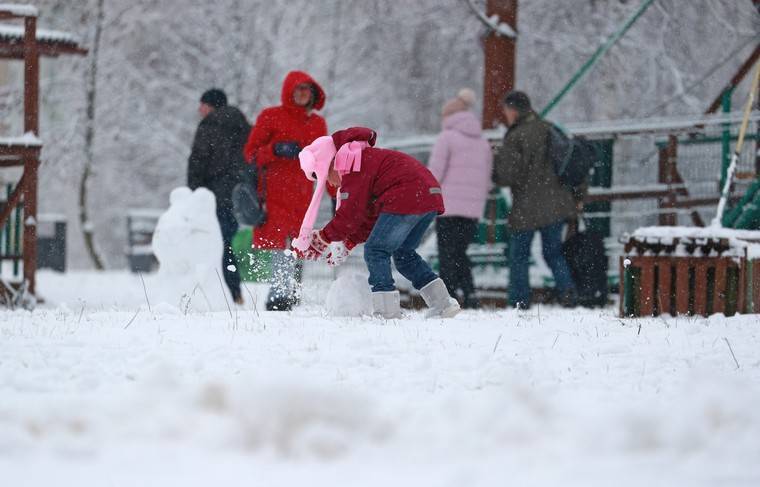 В Москве снежный покров достиг семи сантиметров впервые за зиму