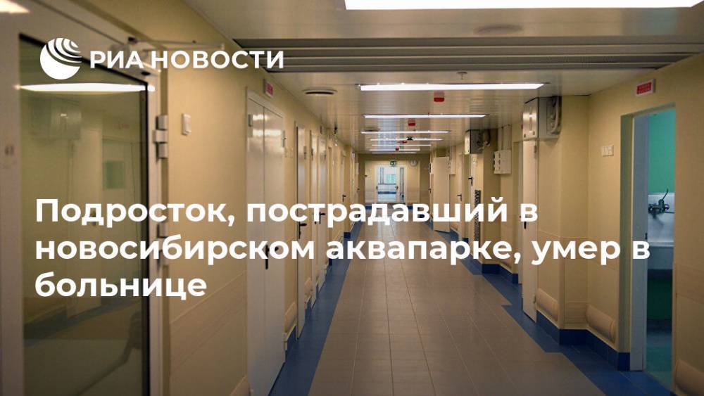 Подросток, пострадавший в новосибирском аквапарке, умер в больнице
