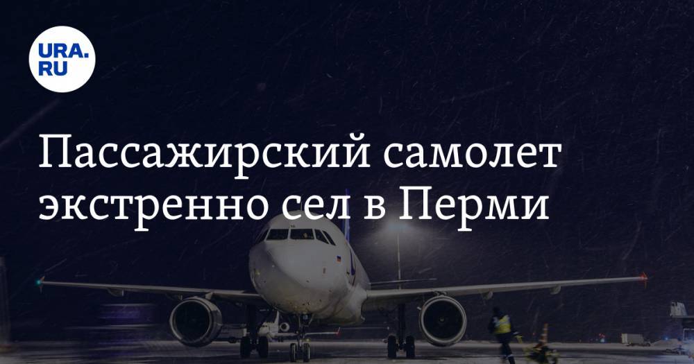 Пассажирский самолет экстренно сел в Перми